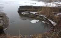 A photo of the Point Abino drain outlet