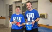 Jennifer Pennell-Ajie and Jack Sutherland sold 50/50 tickets, which helped raise money for Community Living.