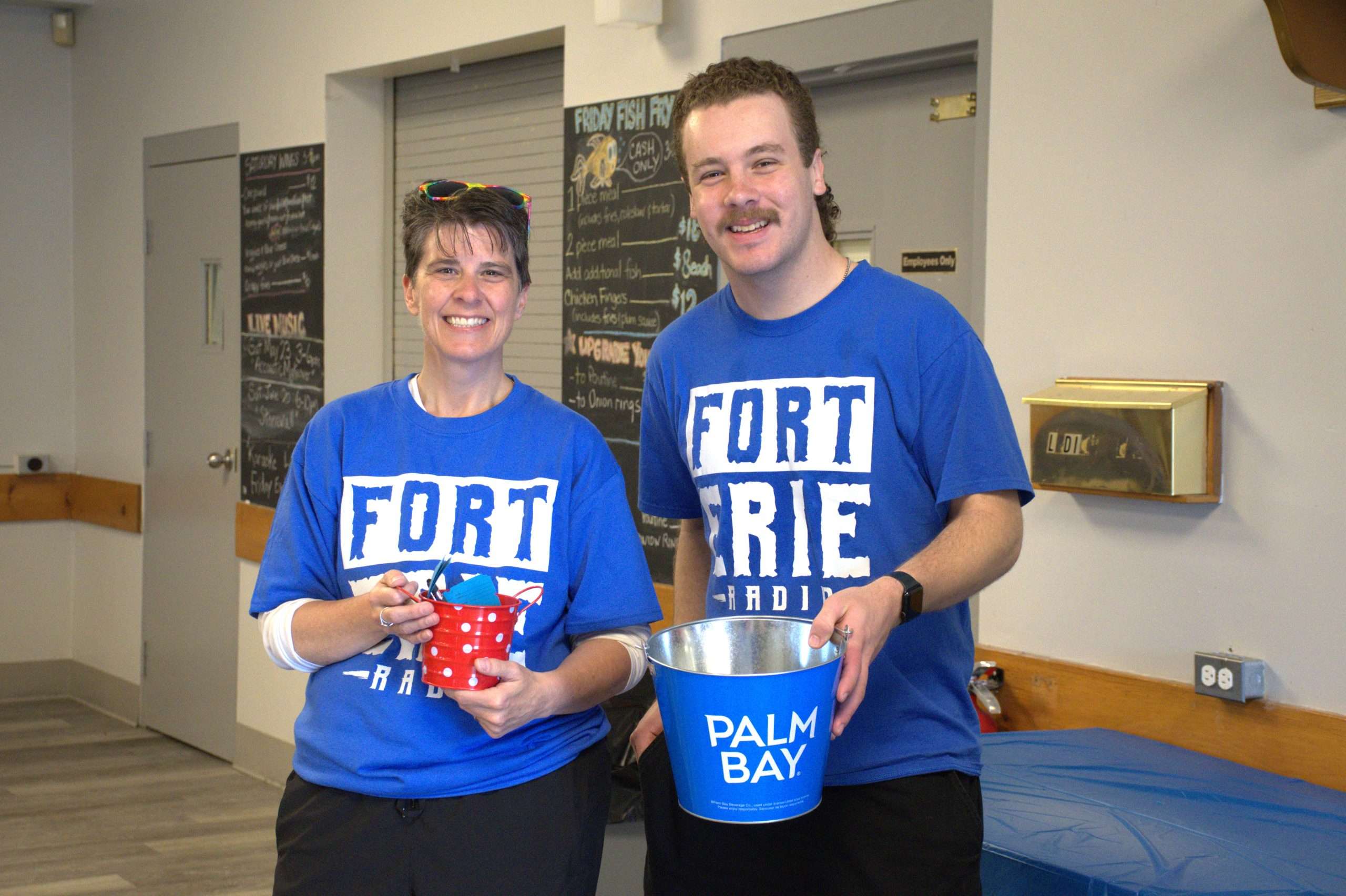 Jennifer Pennell-Ajie and Jack Sutherland sold 50/50 tickets, which helped raise money for Community Living.